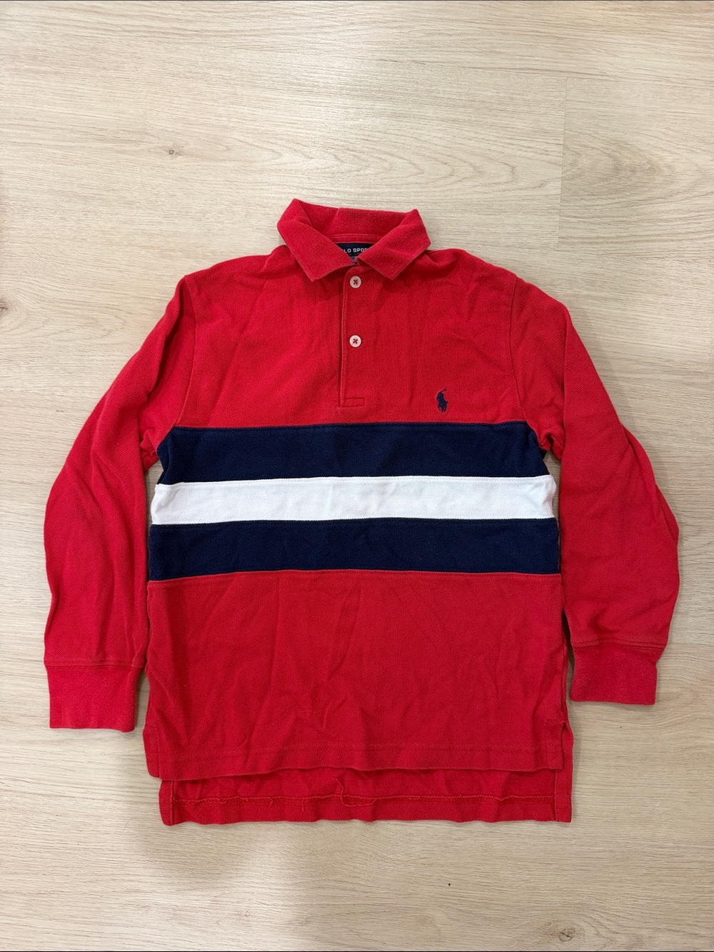 Polo Ralph Lauren Small Red Polo with Navy Embroidered Pony